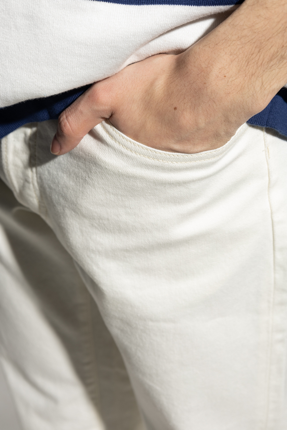 Cream Jeans with logo patch Kenzo - SchaferandweinerShops